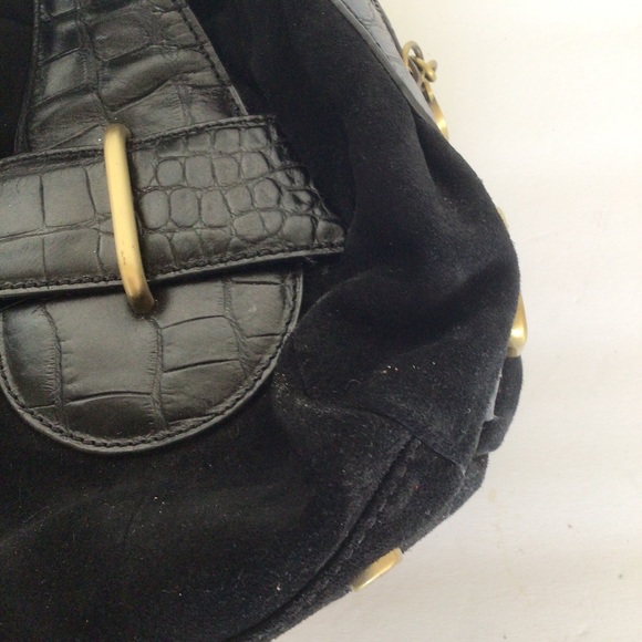 DONALD J. PLINER BLACK SUEDE SATCHEL - Picture 15 of 16